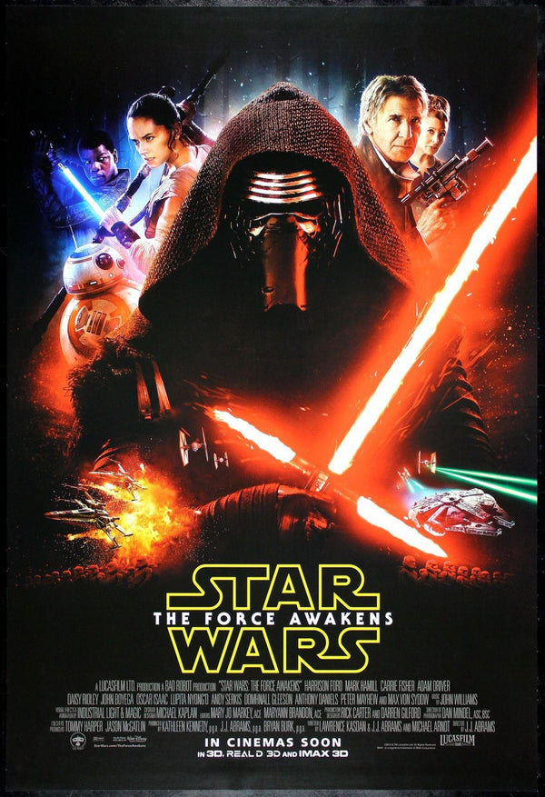 Original Star Wars: The Force Awakens movie poster