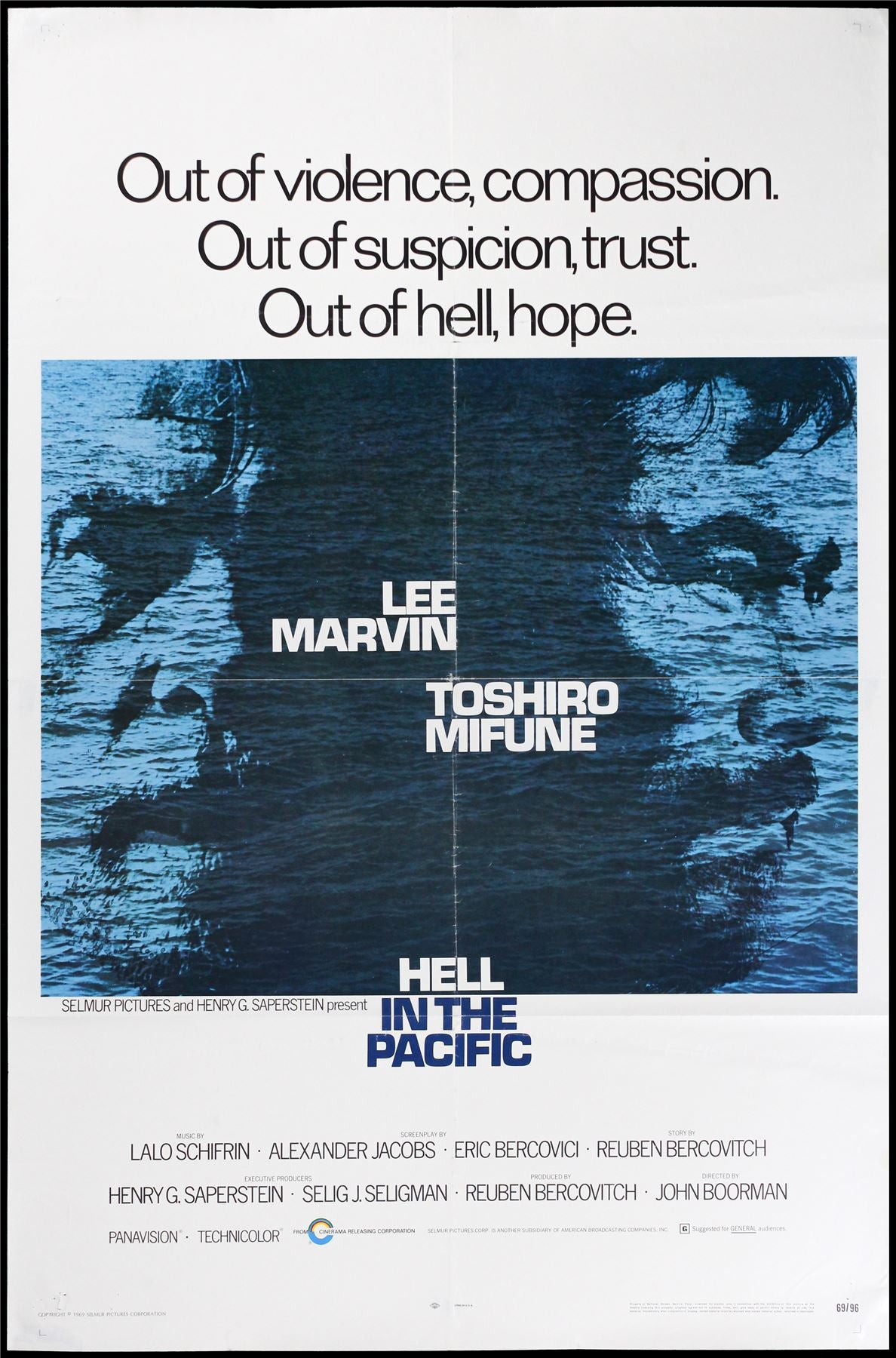 Original Hell in the Pacific movie poster