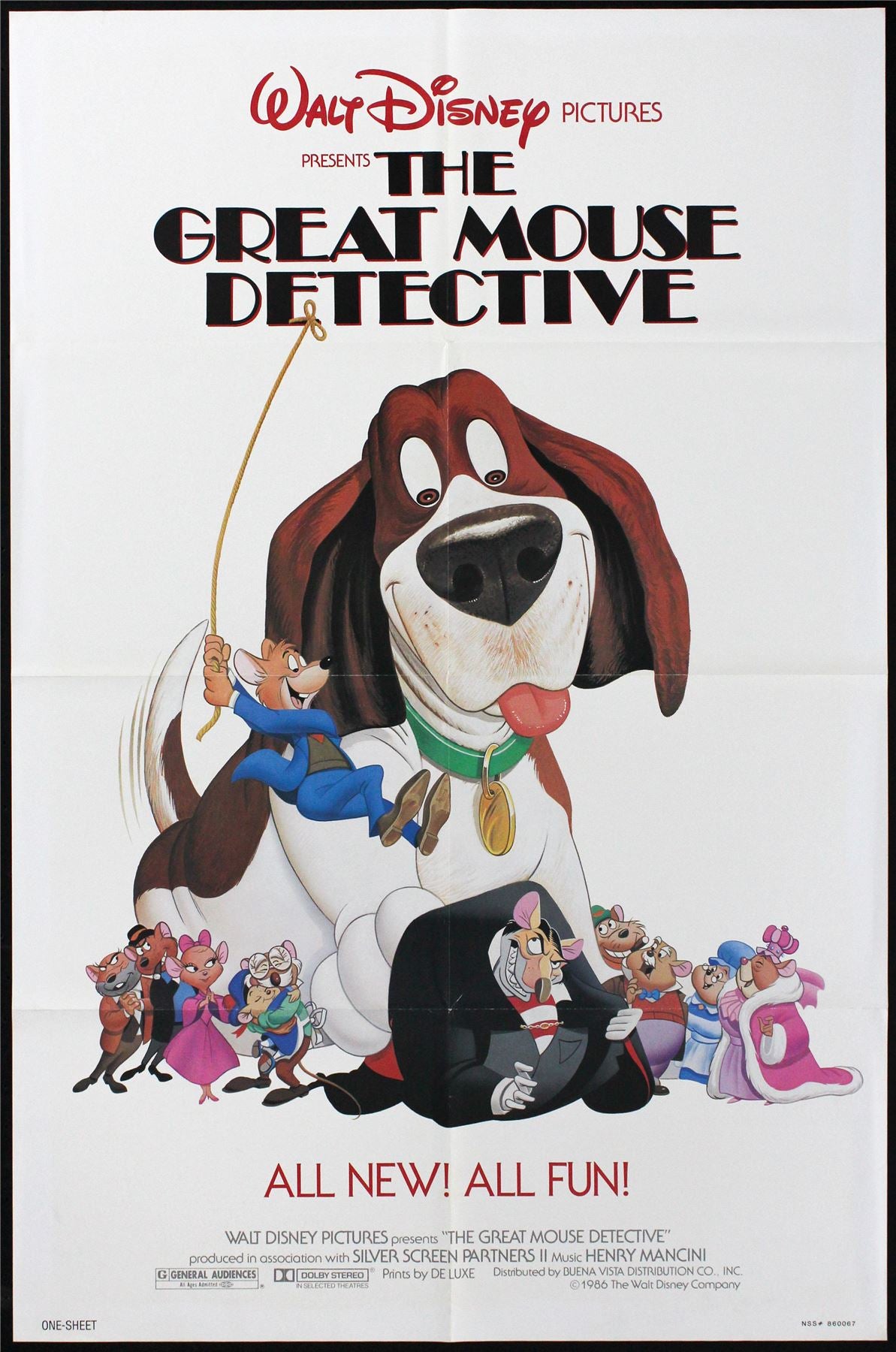 Original The Great Mouse Detective movie poster