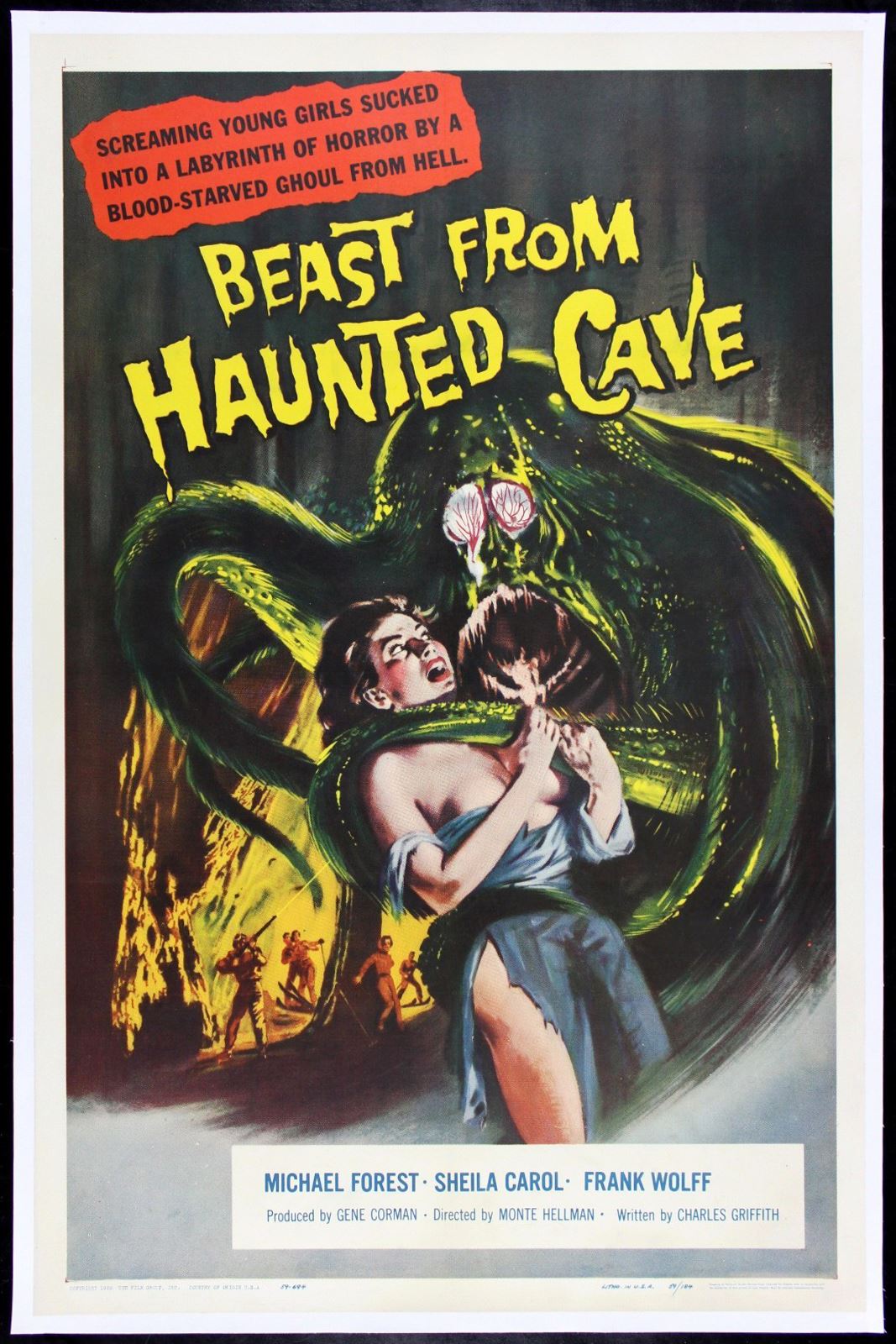 Original Beast from Haunted Cave movie poster