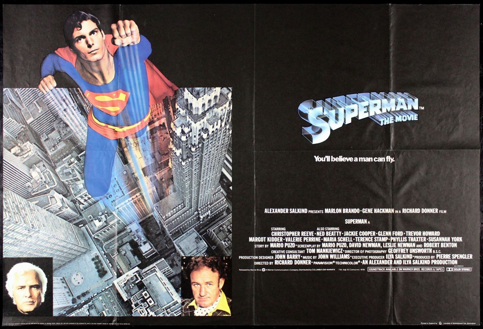 Original Superman movie poster
