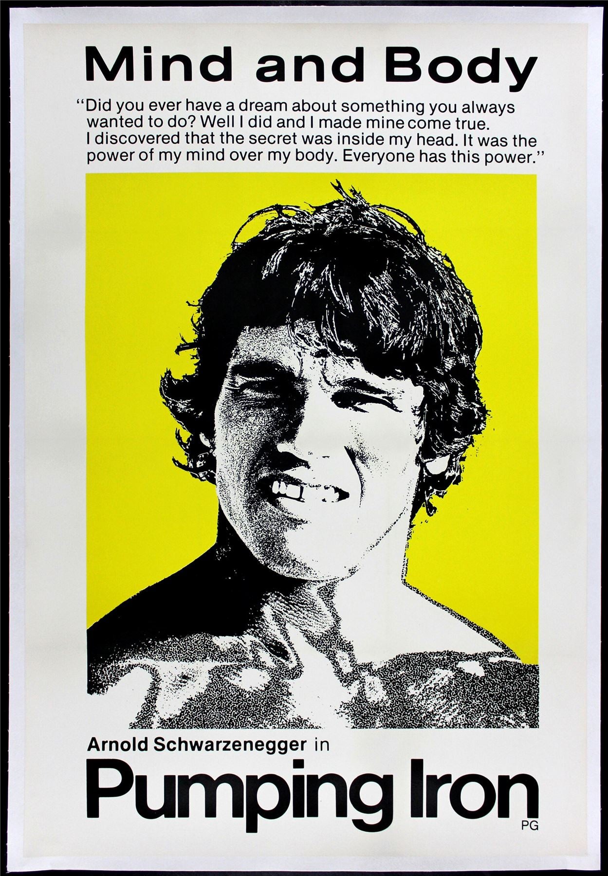 Original Pumping Iron movie poster