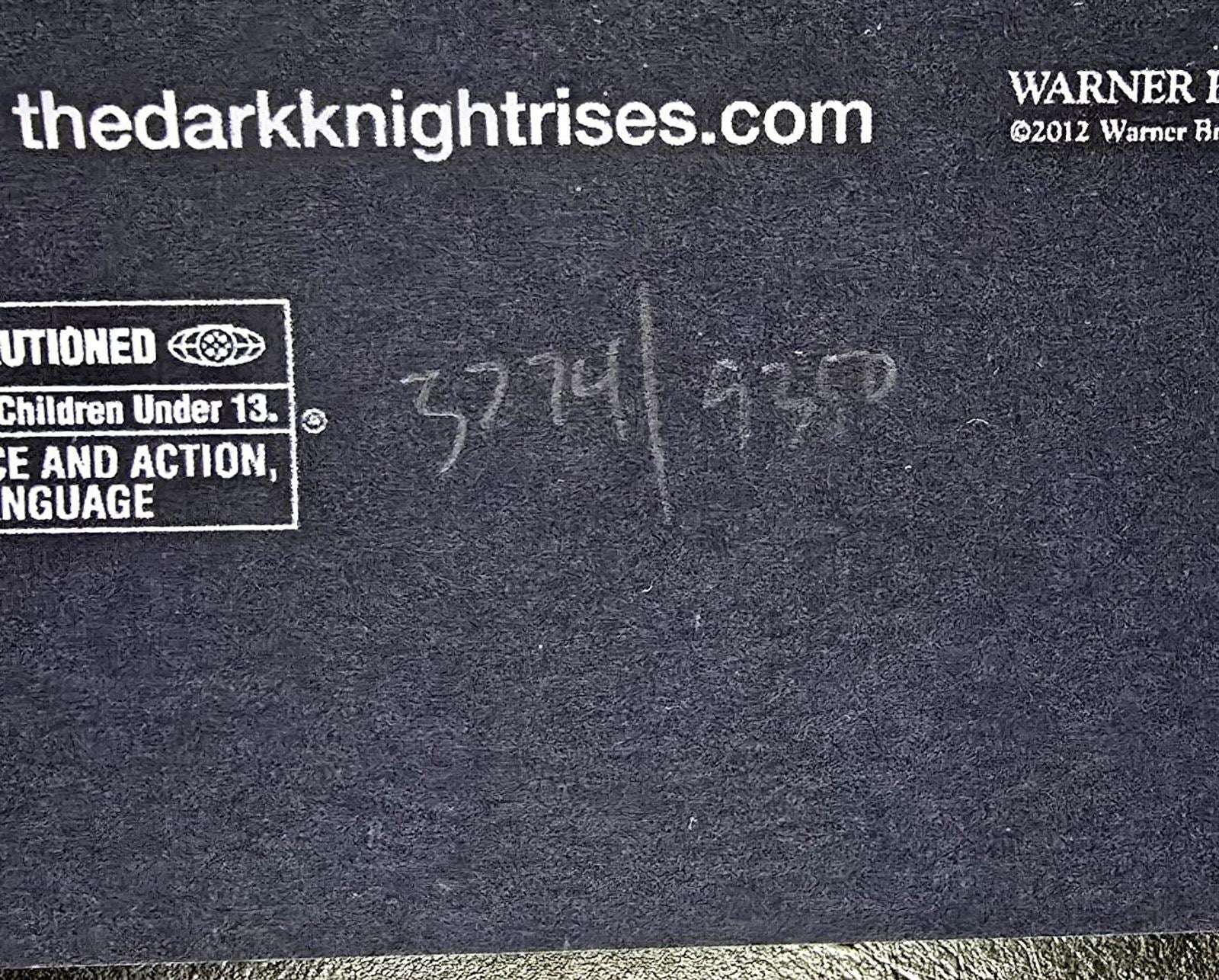 Original The Dark Knight Rises movie poster