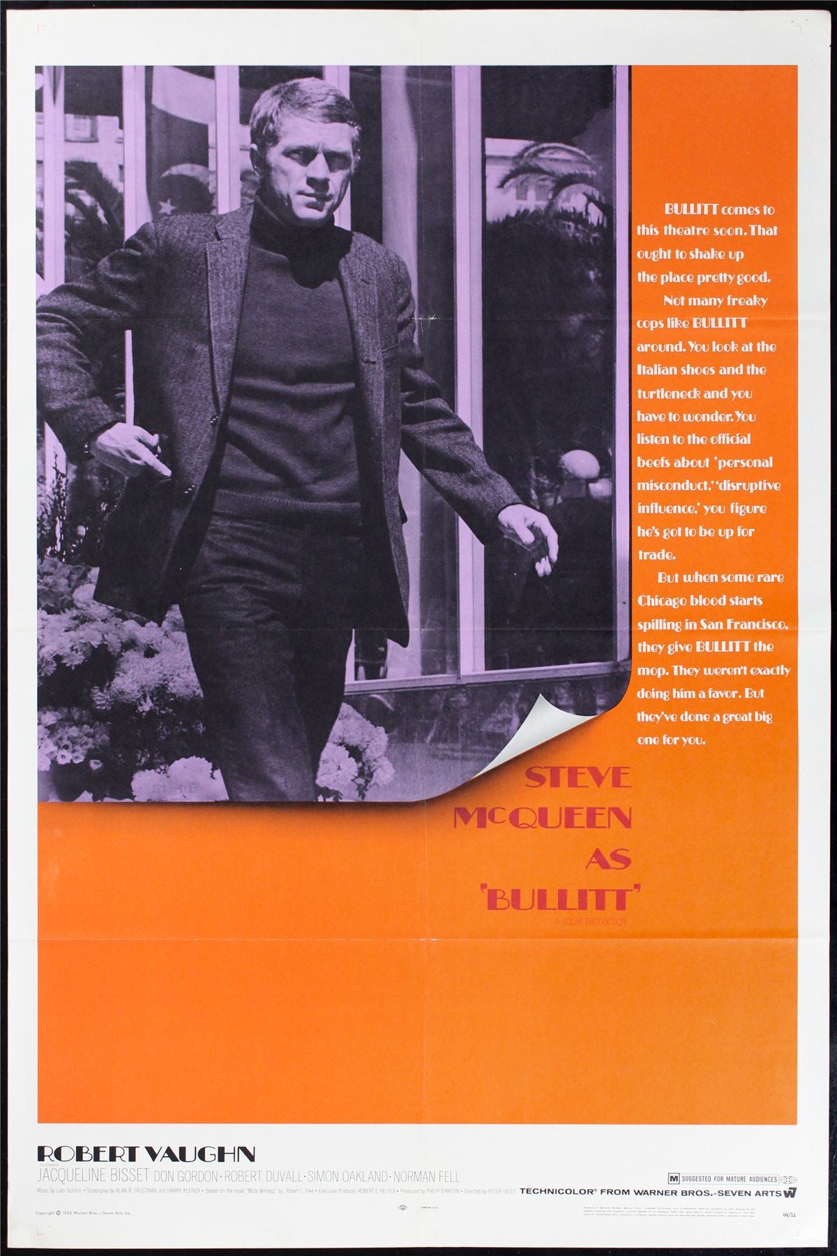 Original Bullitt movie poster
