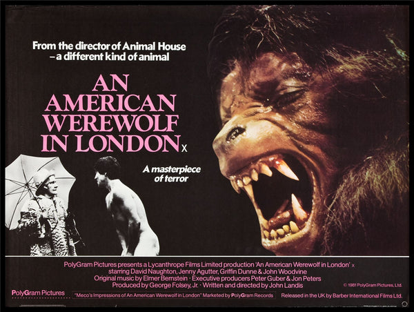 Original American Werewolf in London movie poster