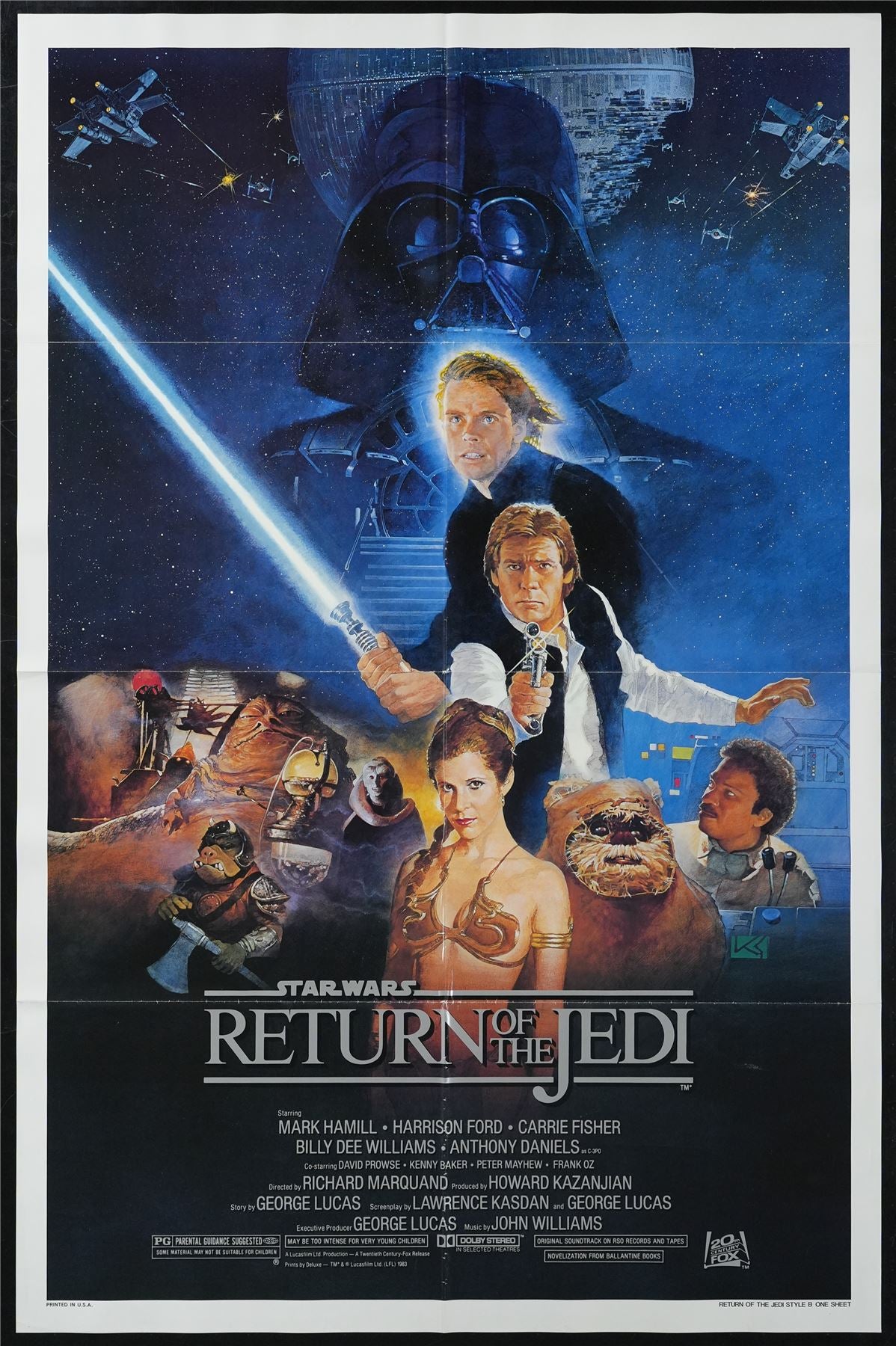 Original Star Wars: Return of the Jedi movie poster