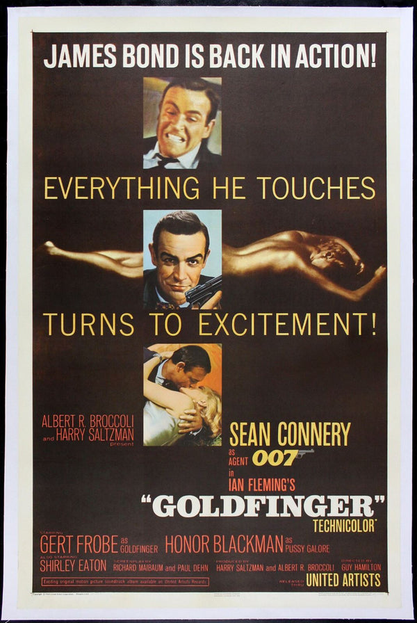 Original Goldfinger movie poster