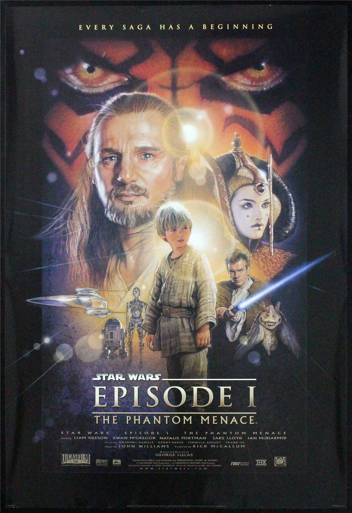 Original Star Wars Episode 1 Phantom Menace movie poster