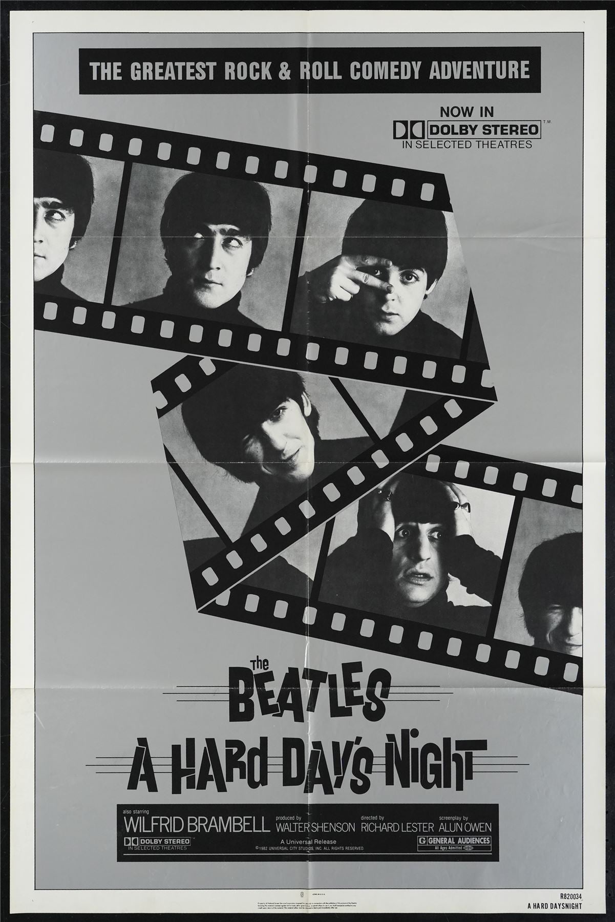 Original A Hard Day's Night movie poster