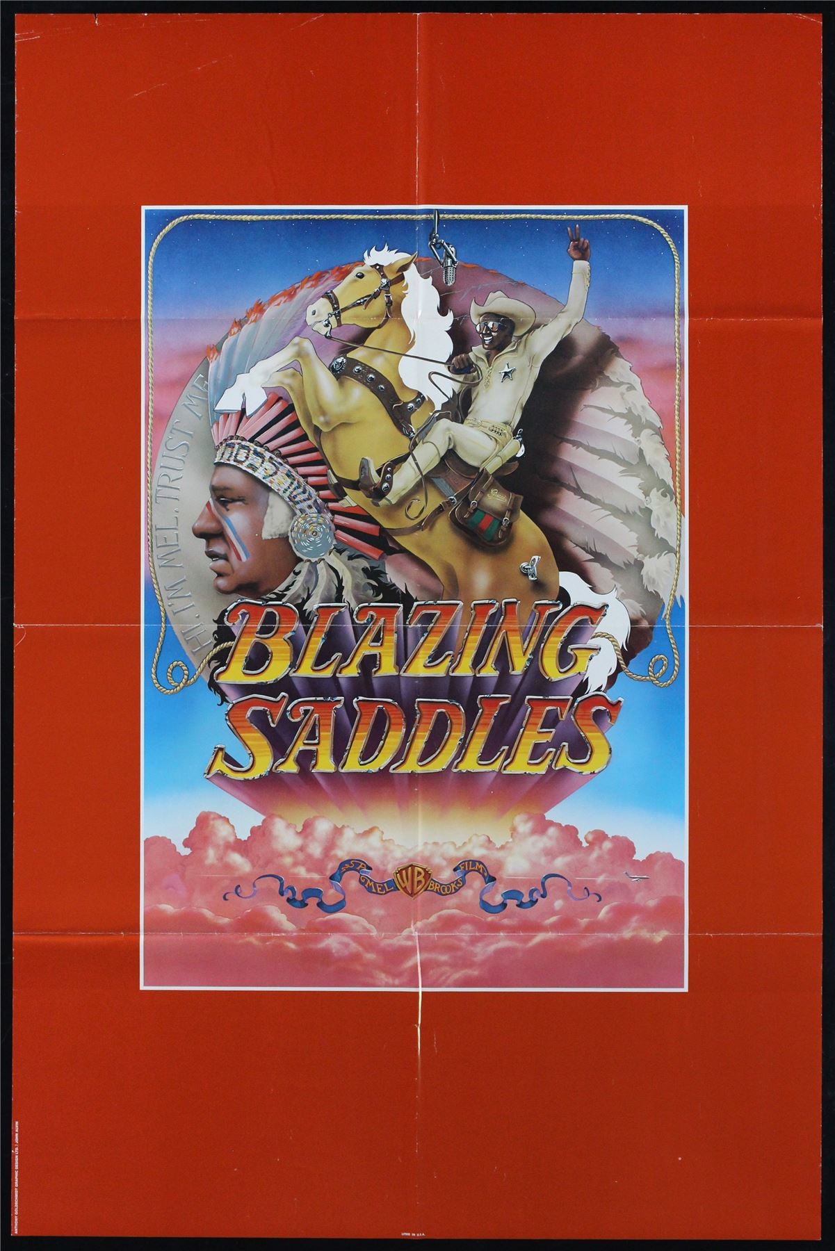 Original Blazing Saddles movie poster