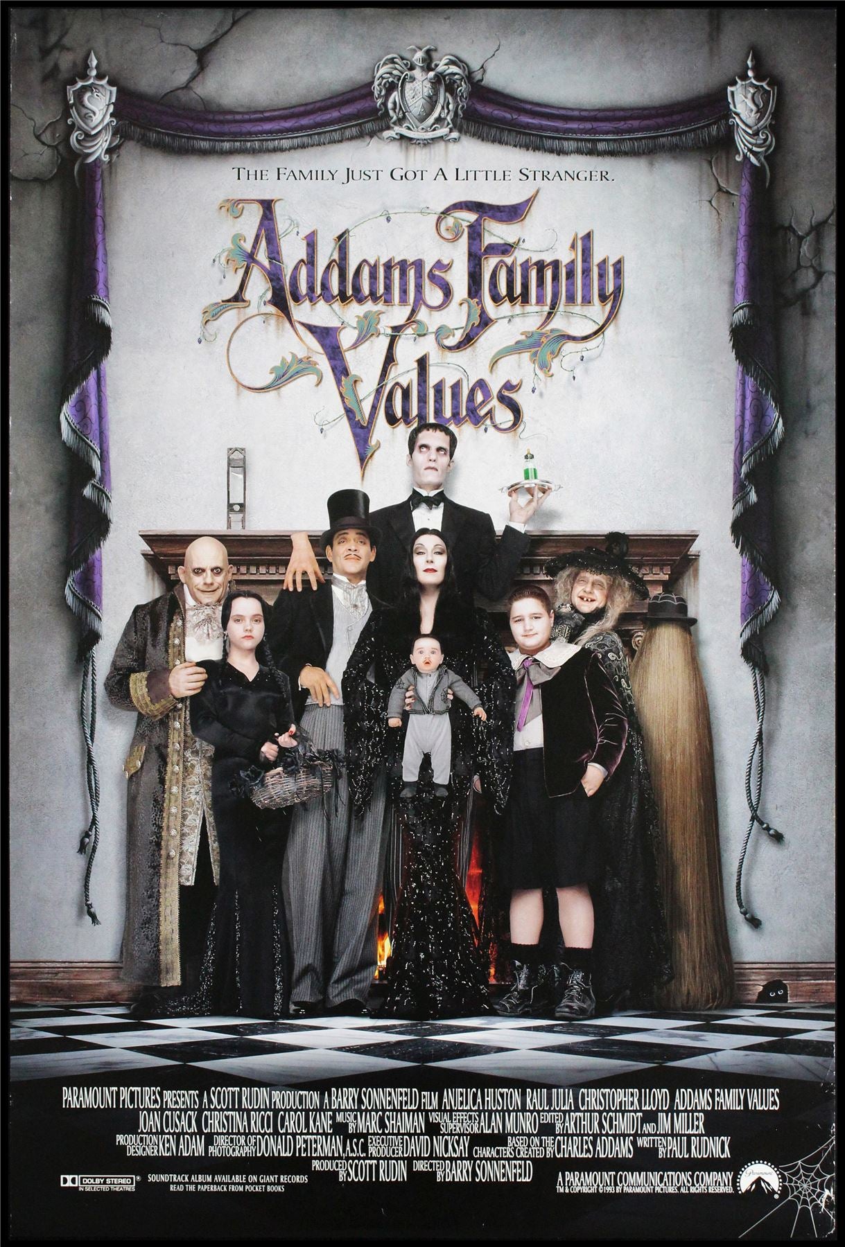 Original Addams Family Values movie poster