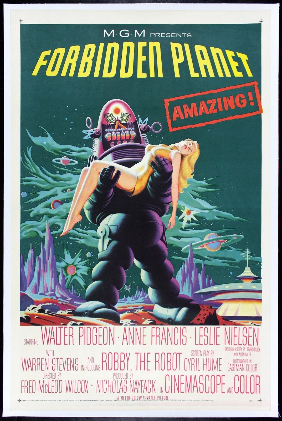 Original Forbidden Planet movie poster