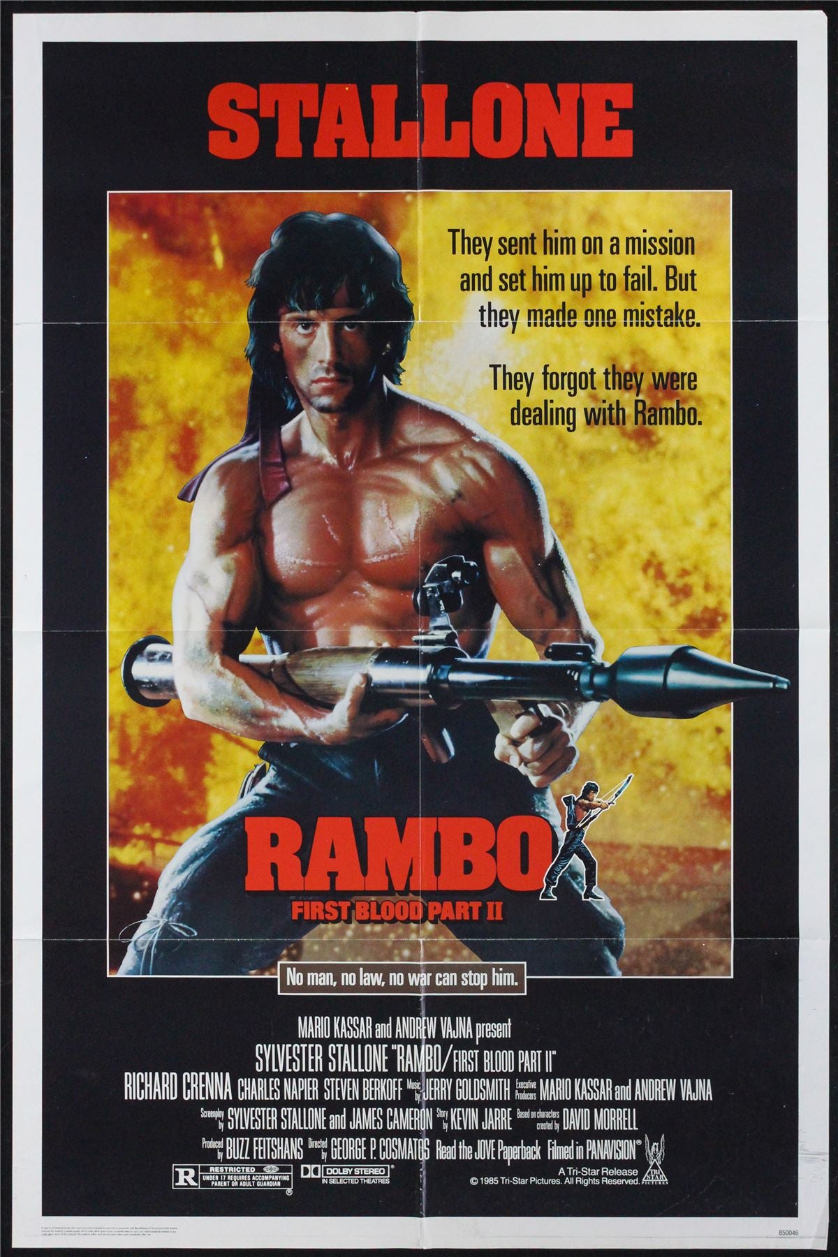 Original Rambo: First Blood Part II movie poster