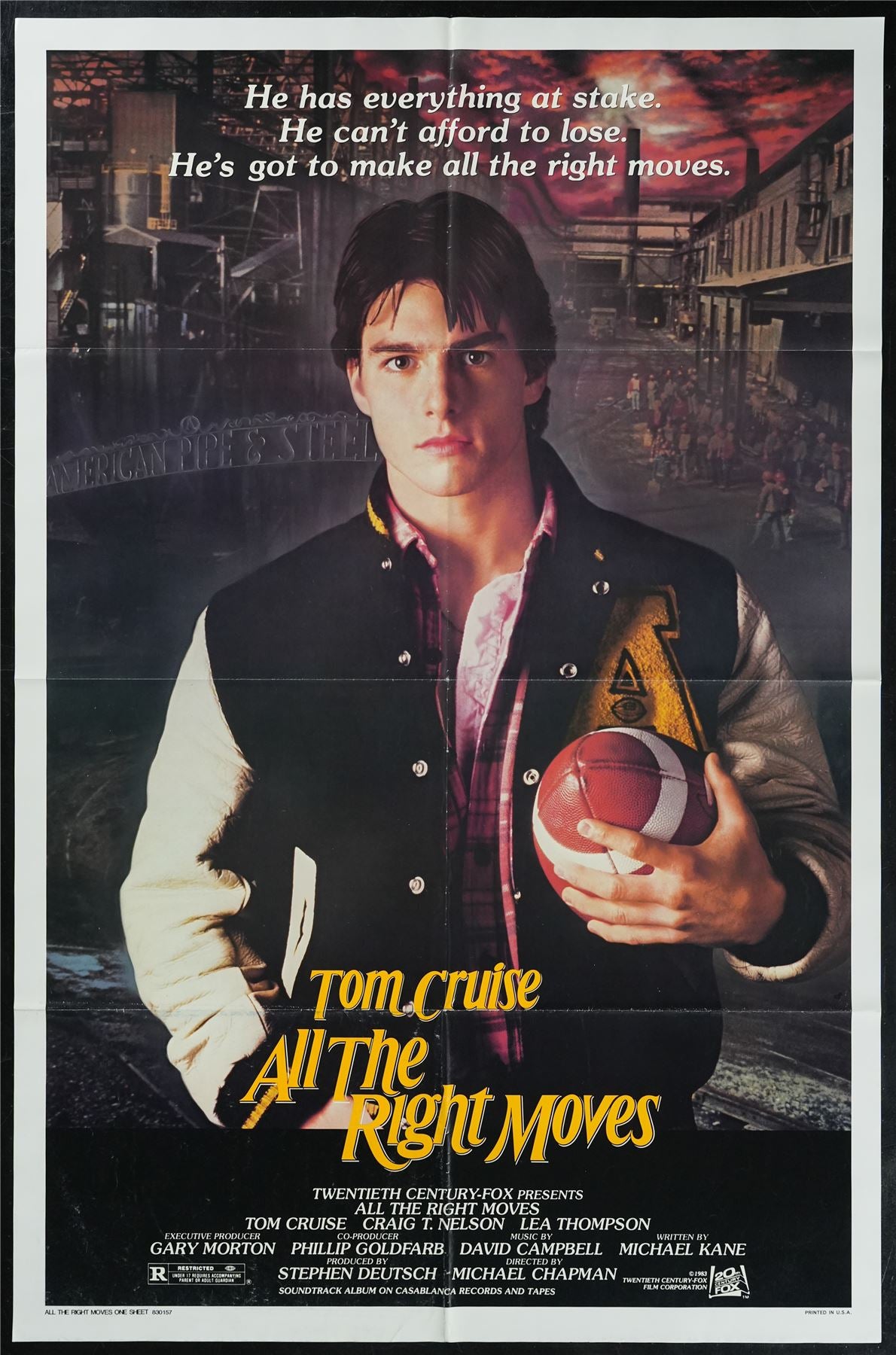 Original All the Right Moves movie poster