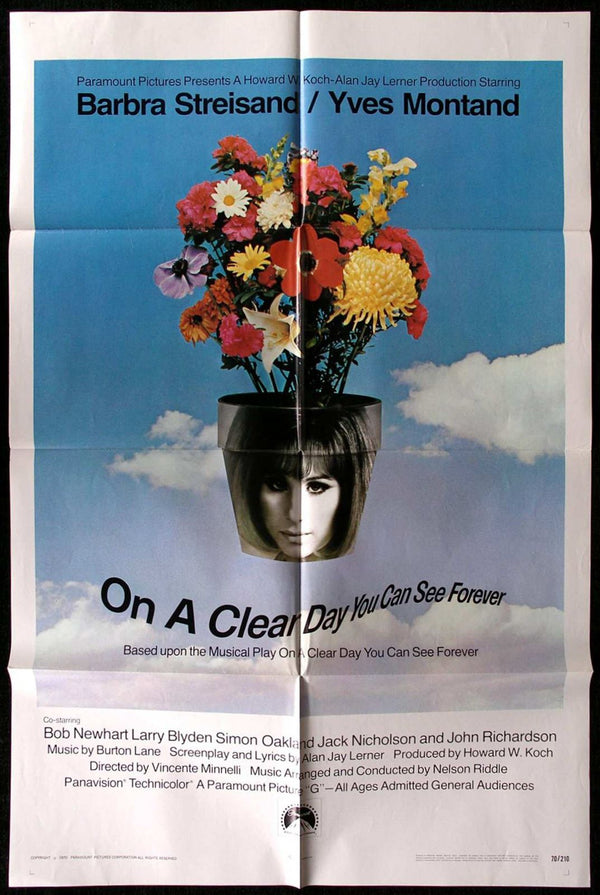 Original On a Clear Day You Can See Forever movie poster