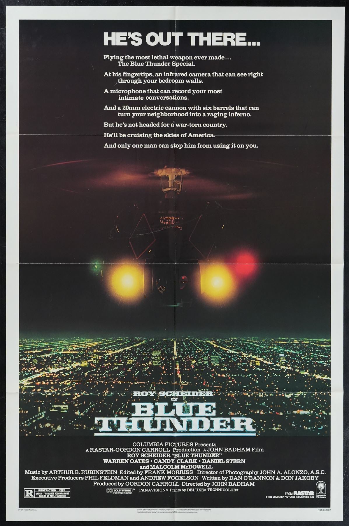 Original Blue Thunder movie poster
