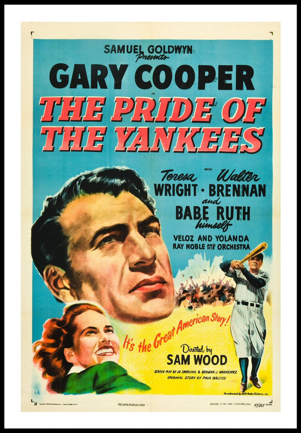 Original The Pride of the Yankees movie poster