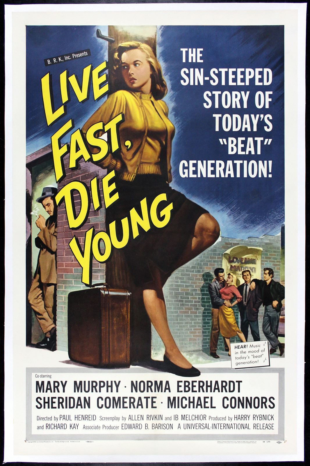 Original Live Fast, Die Young movie poster