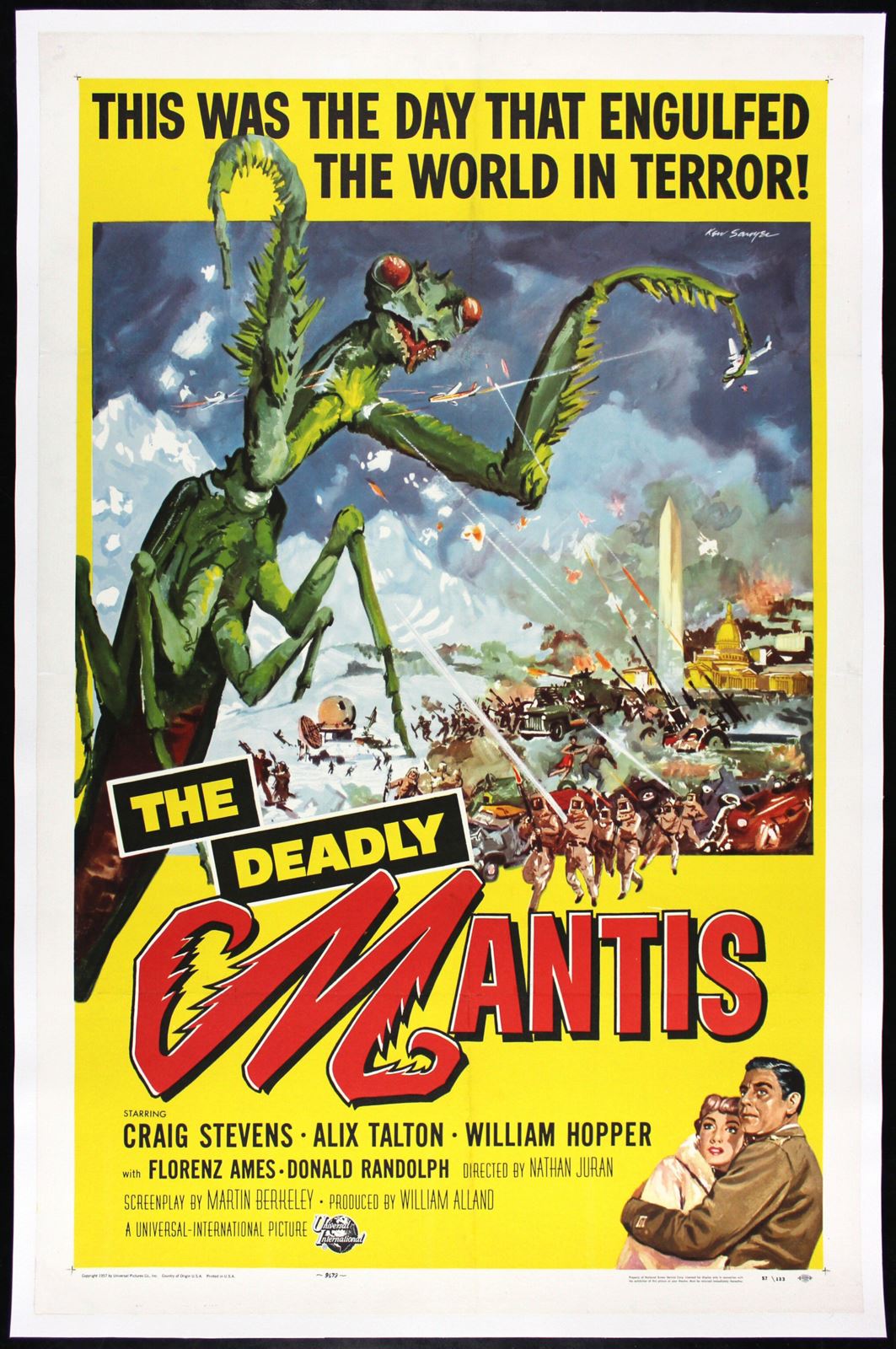 Original Deadly Mantis movie poster