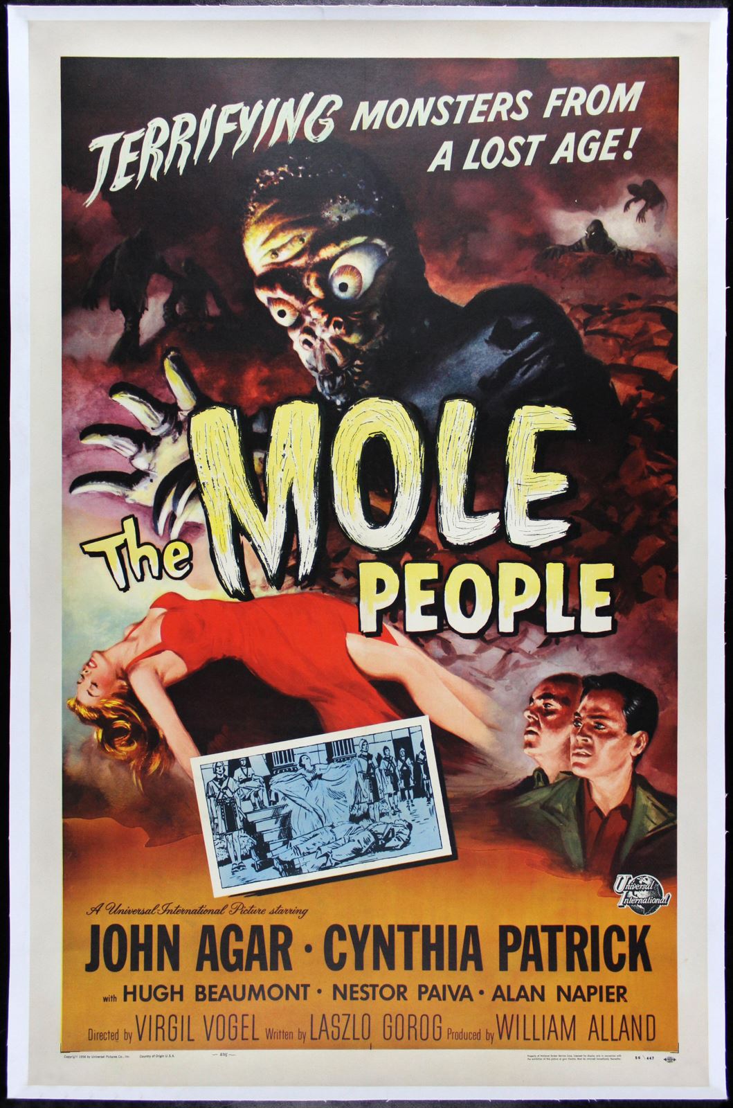 Original The Mole People movie poster