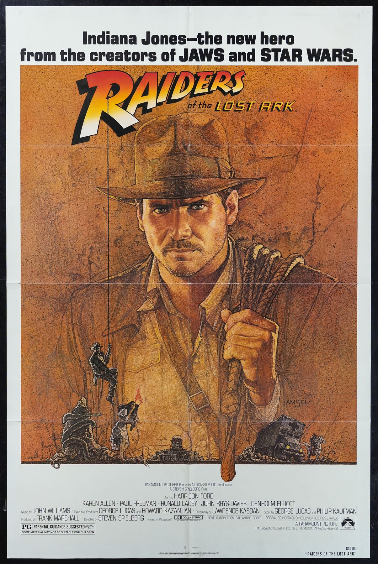 Original Raiders of the Lost Ark movie poster