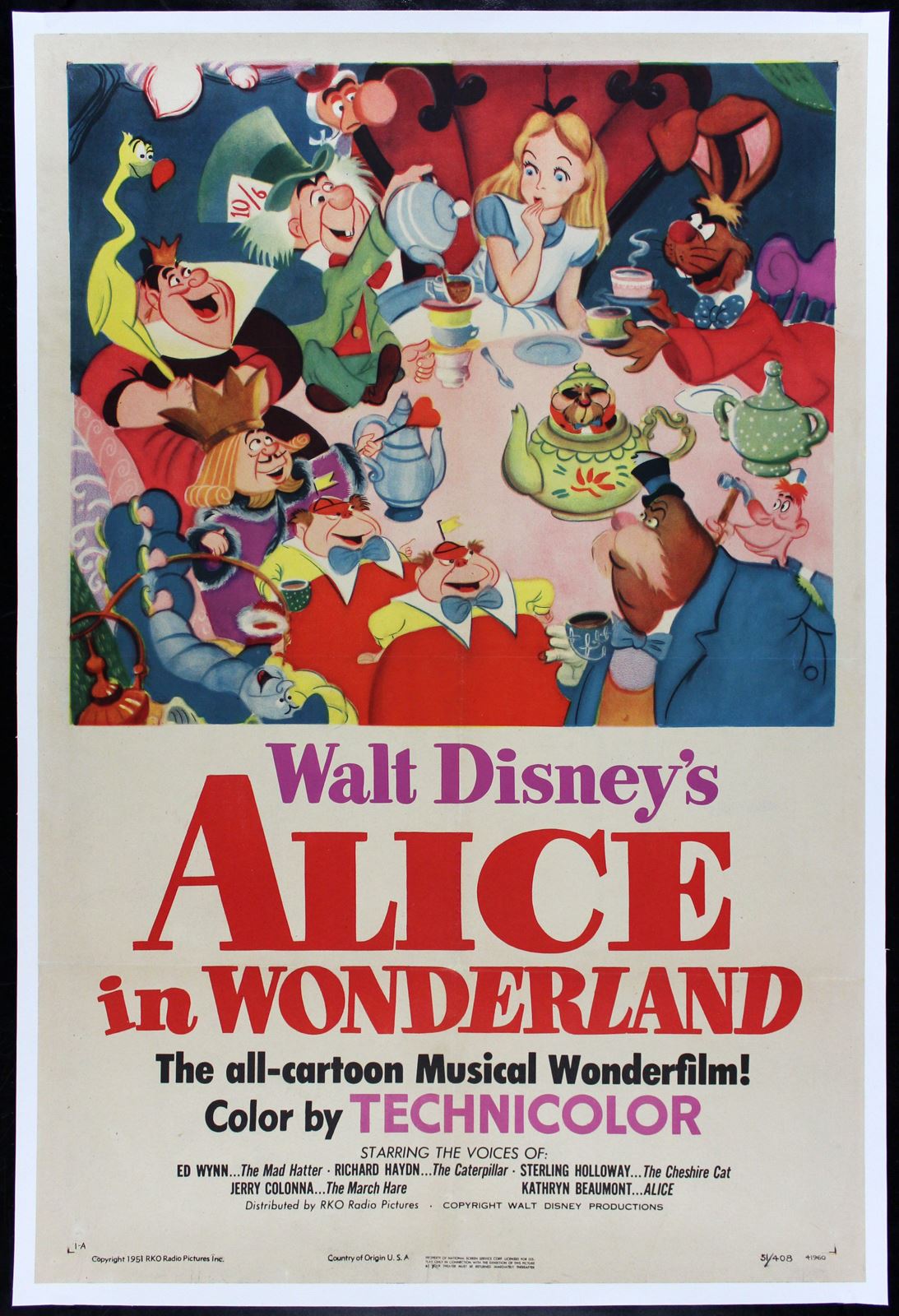 Original Alice in Wonderland movie poster
