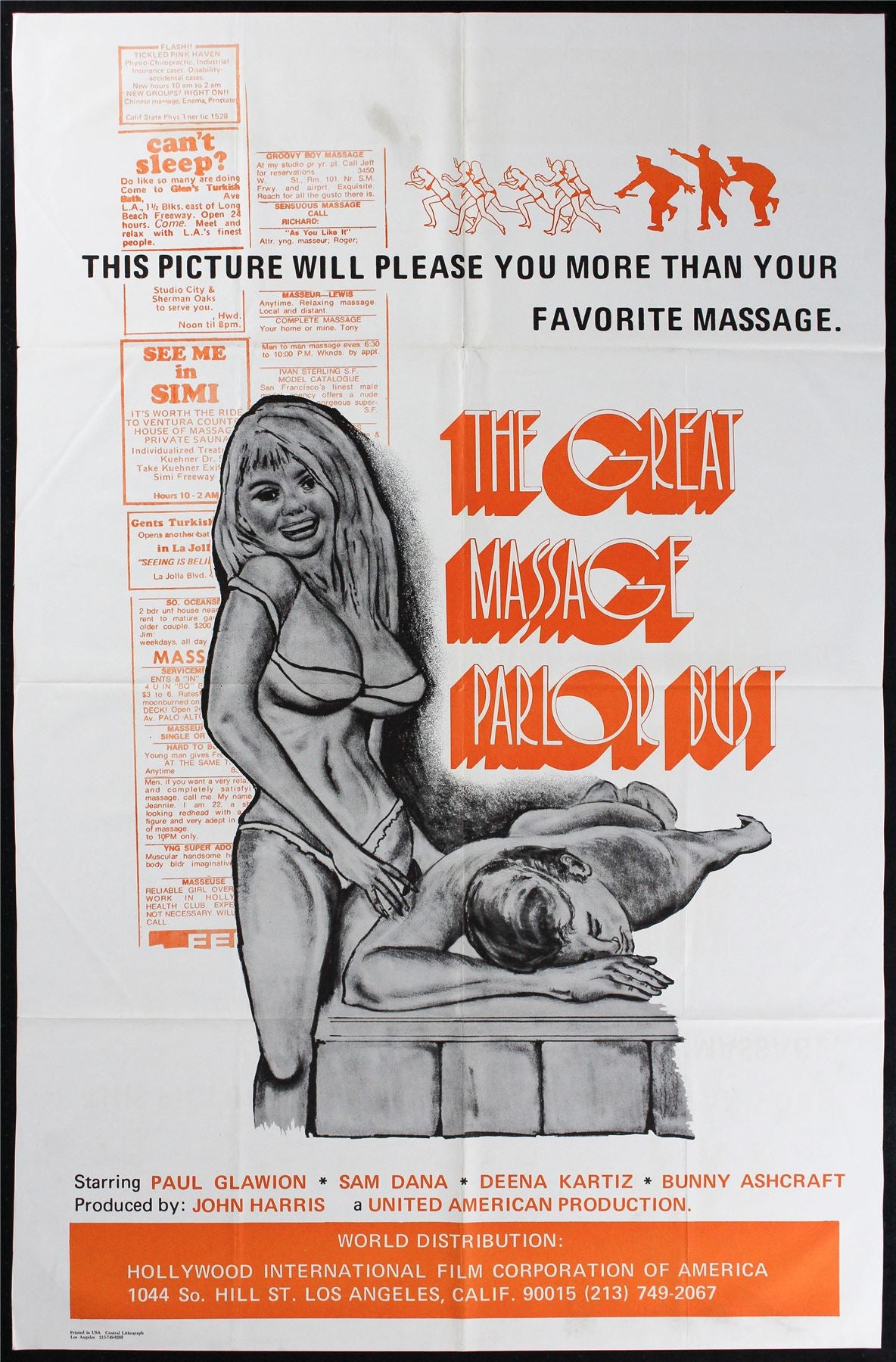 Original The Great Massage Parlor Bust movie poster