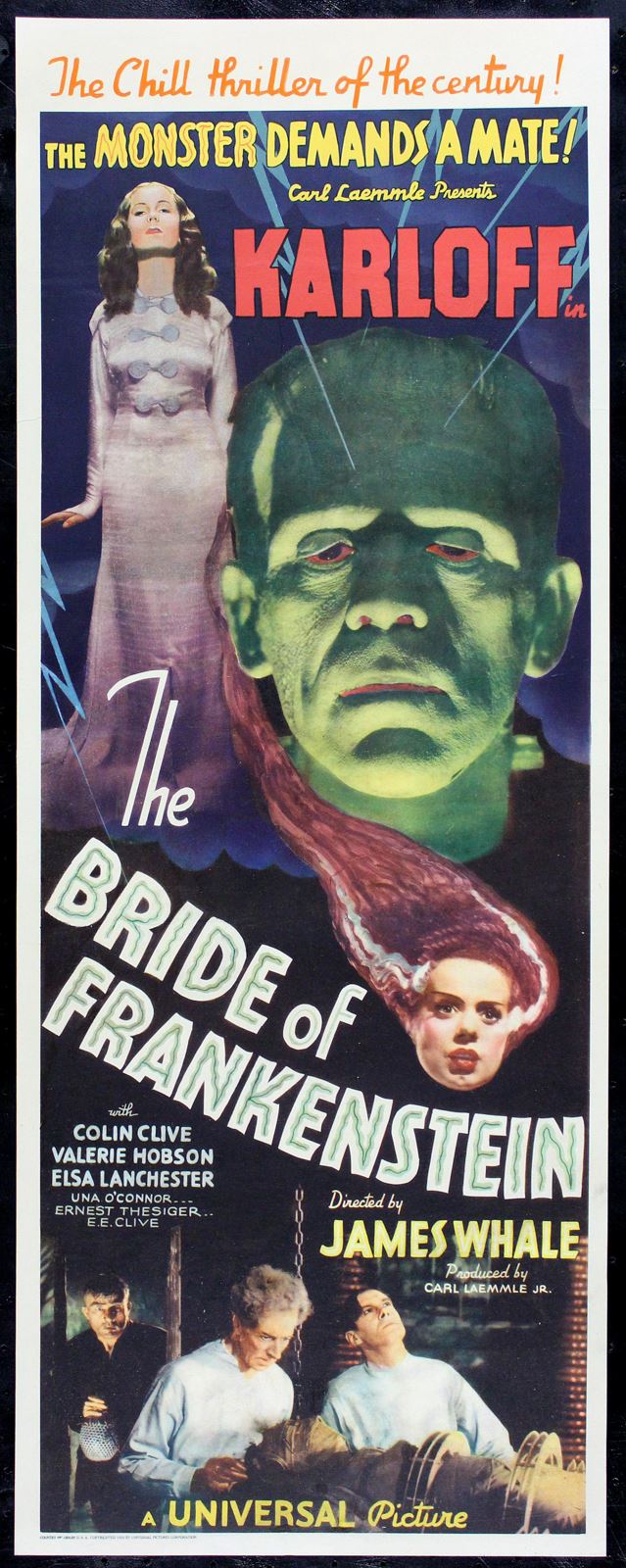 Original Bride of Frankenstein movie poster