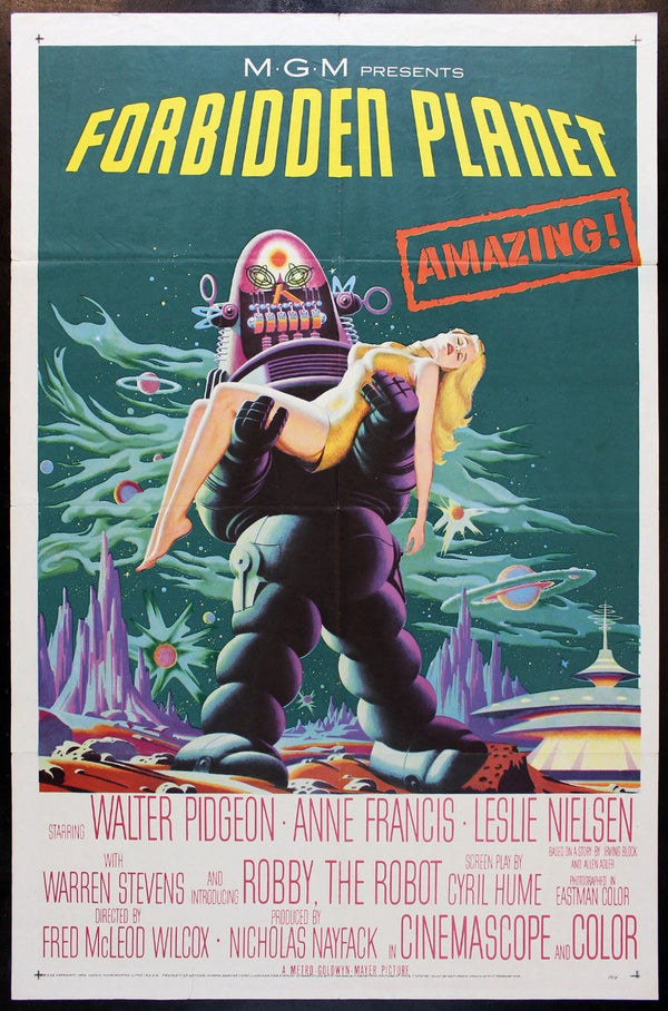 Original Forbidden Planet movie poster