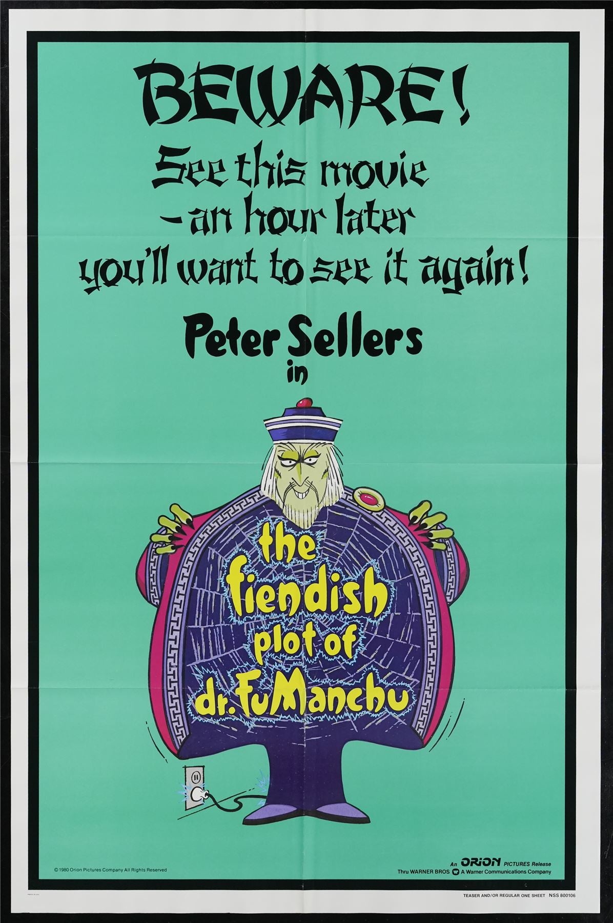 Original The Fiendish Plot of Dr. Fu Manchu movie poster