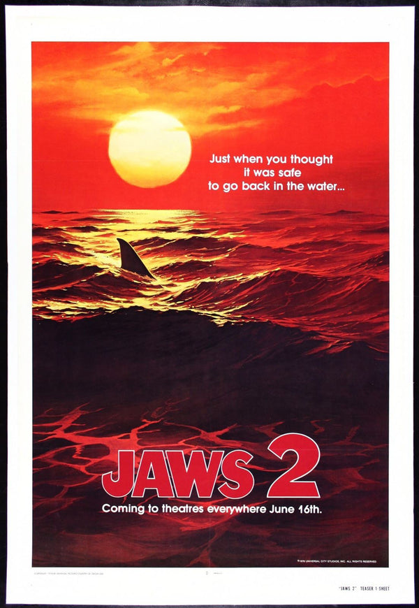 Original Jaws 2 movie poster