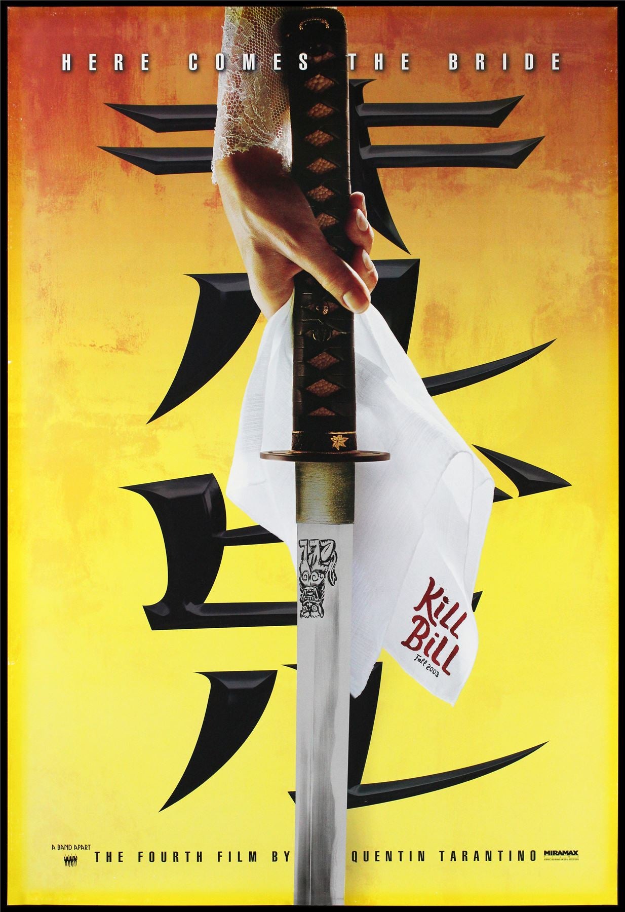 Original Kill Bill: Vol 1 movie poster