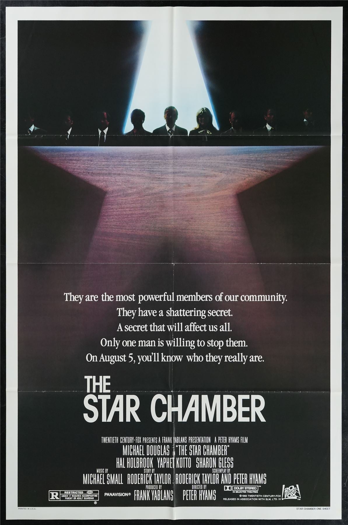 Original The Star Chamber movie poster