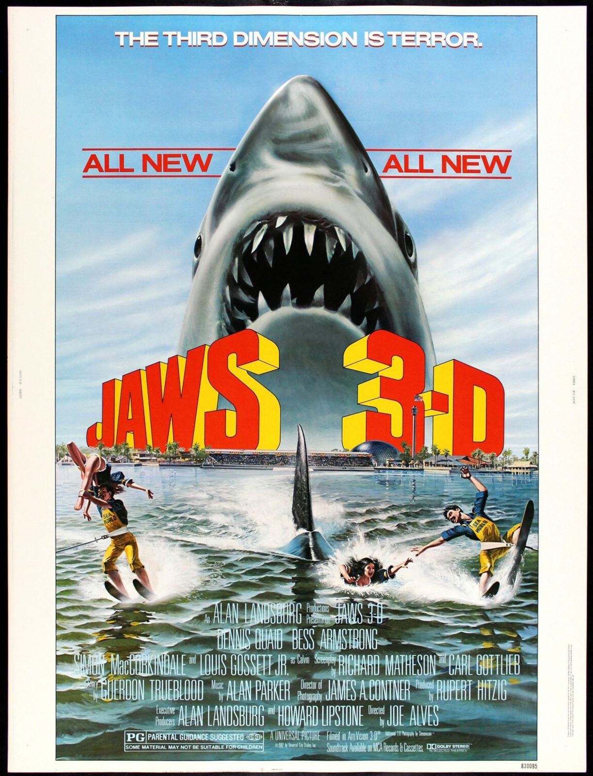 Original Jaws 3-D movie poster