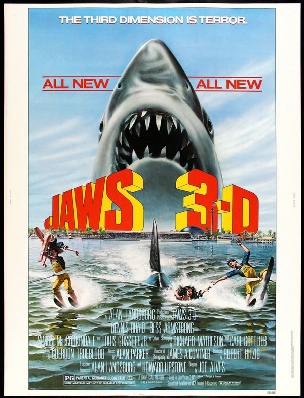 Original Jaws 3-D movie poster