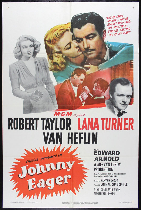 Original Johnny Eager movie poster