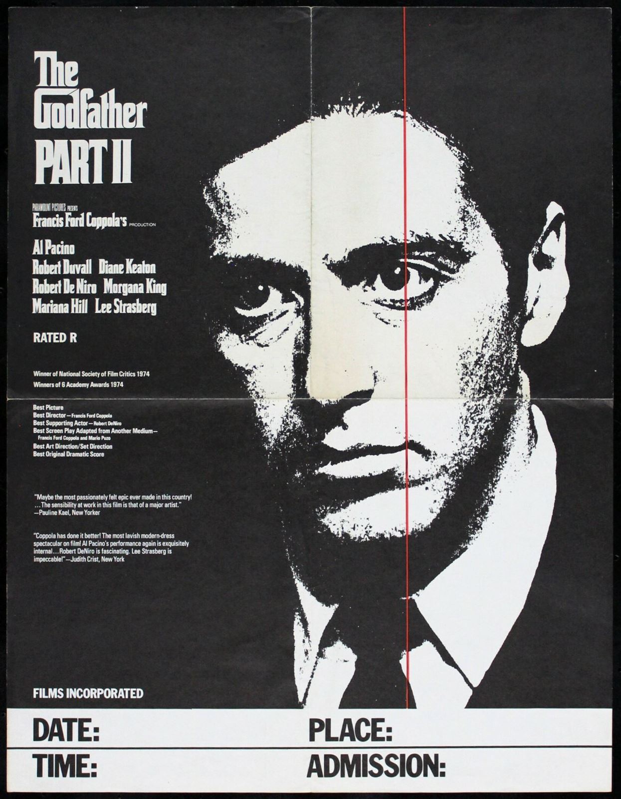 Original The Godfather Part II movie poster
