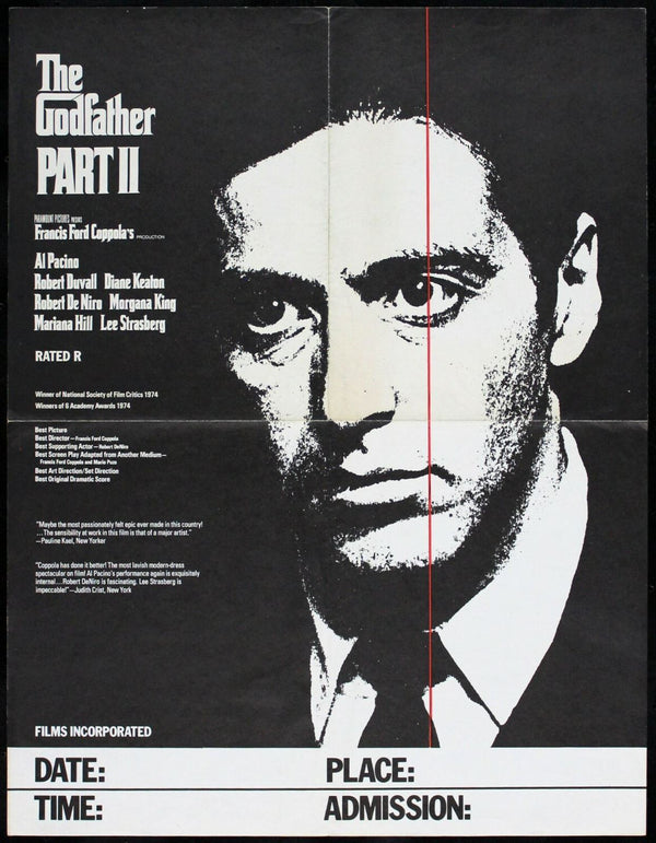 Original The Godfather Part II movie poster