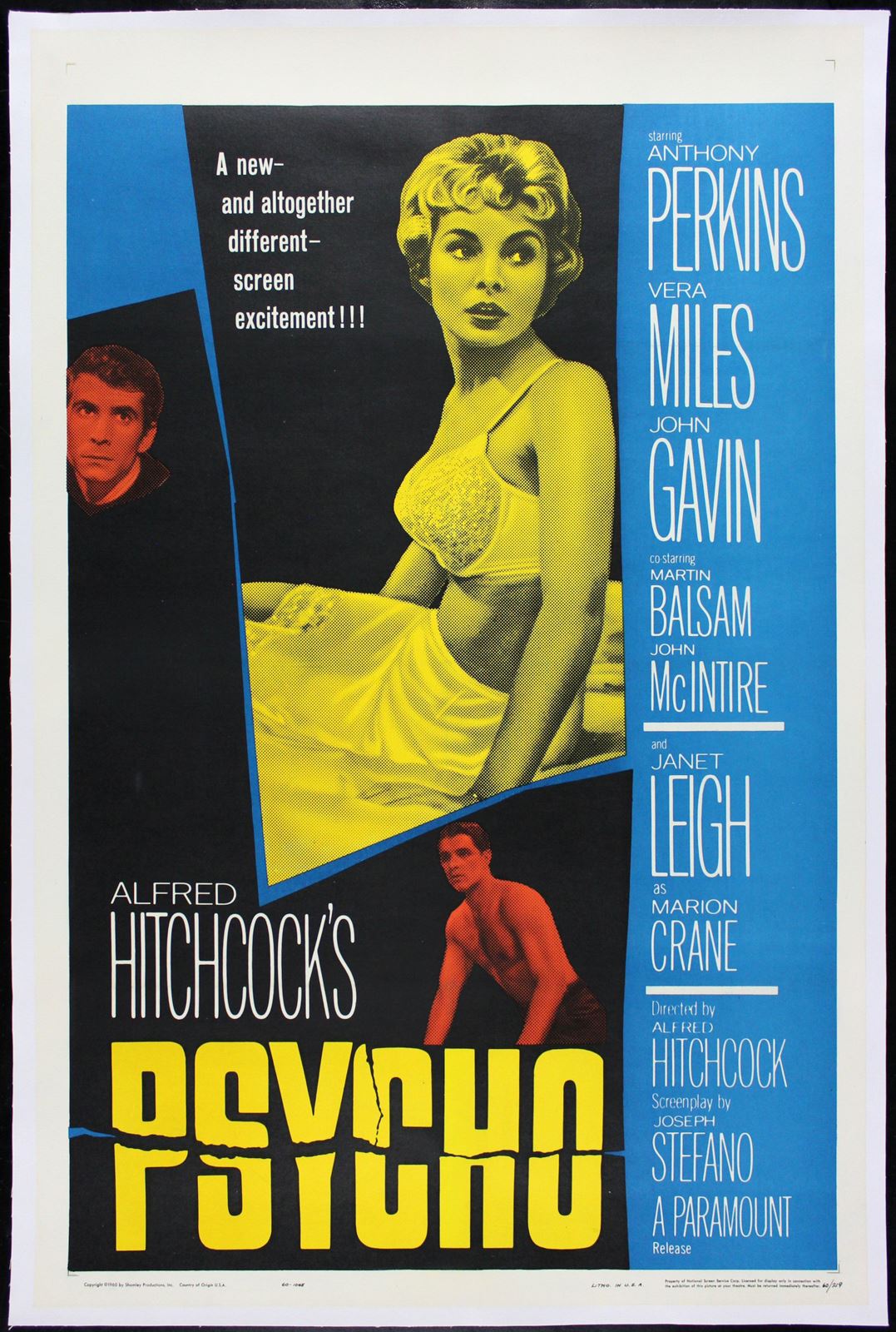 Original Psycho movie poster