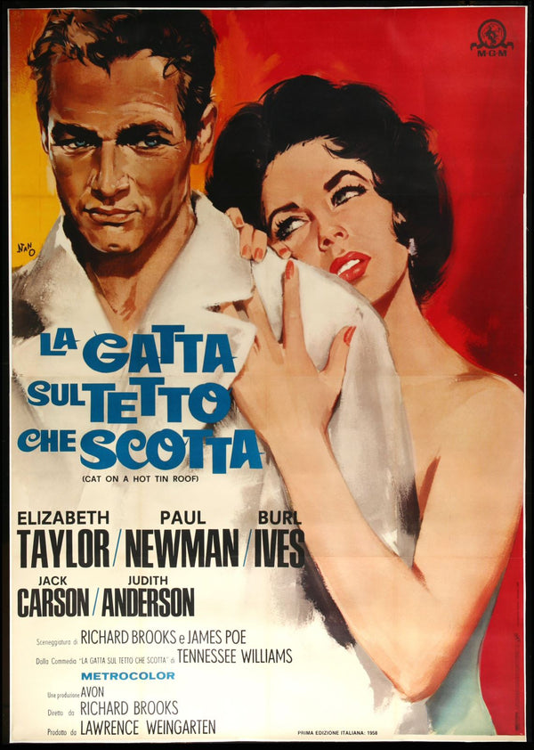 Original Cat on a Hot Tin Roof movie poster