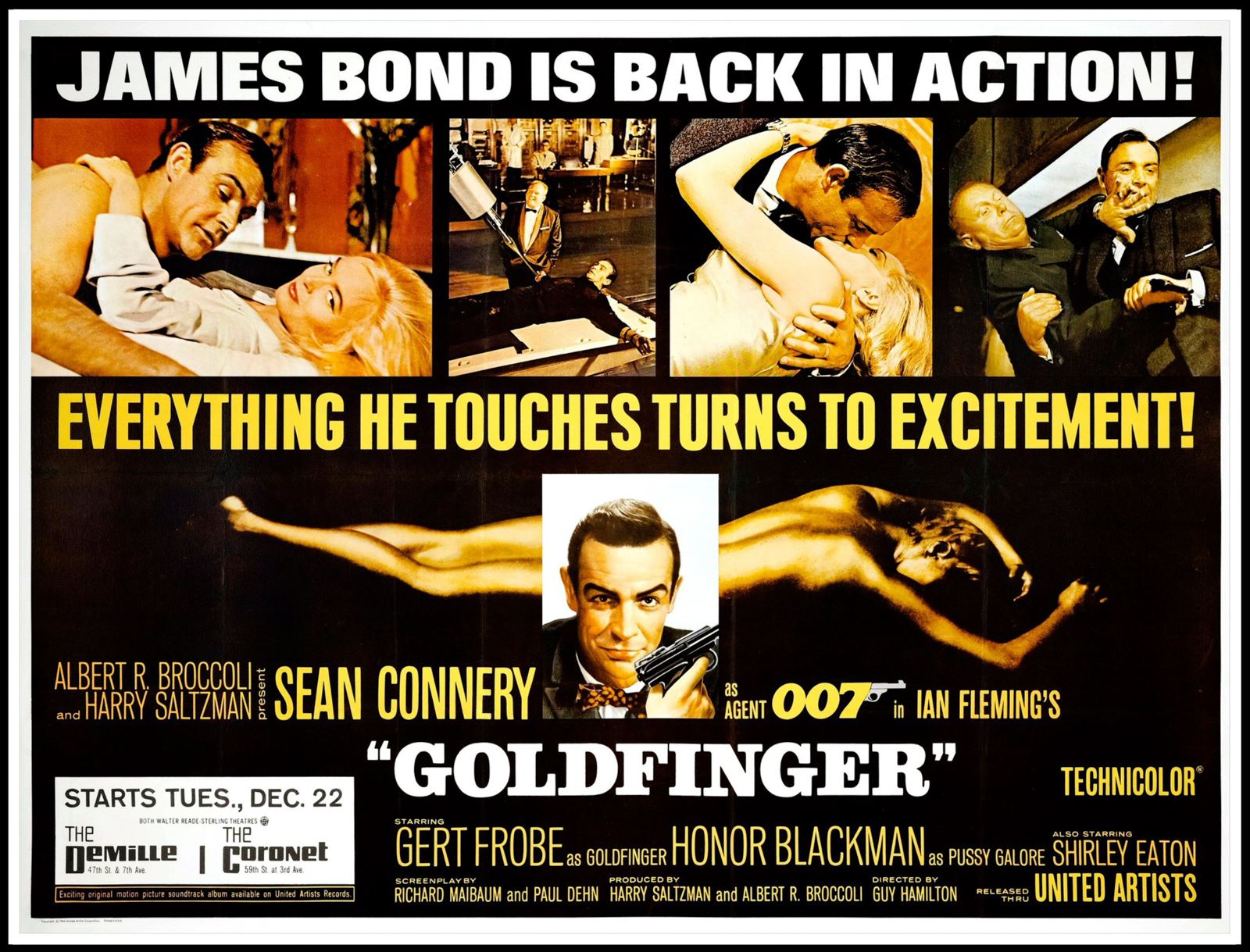 Original Goldfinger movie poster