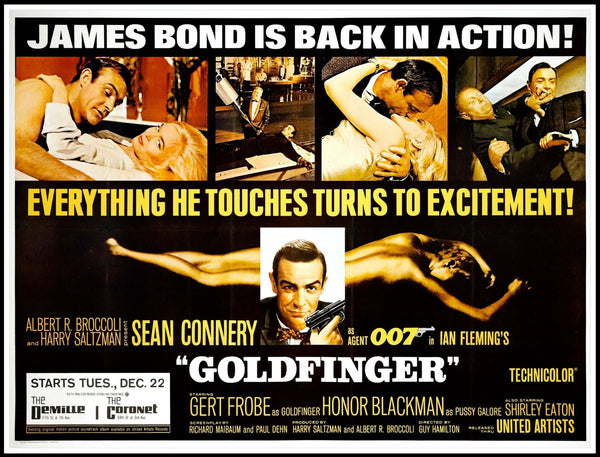 Original Goldfinger movie poster