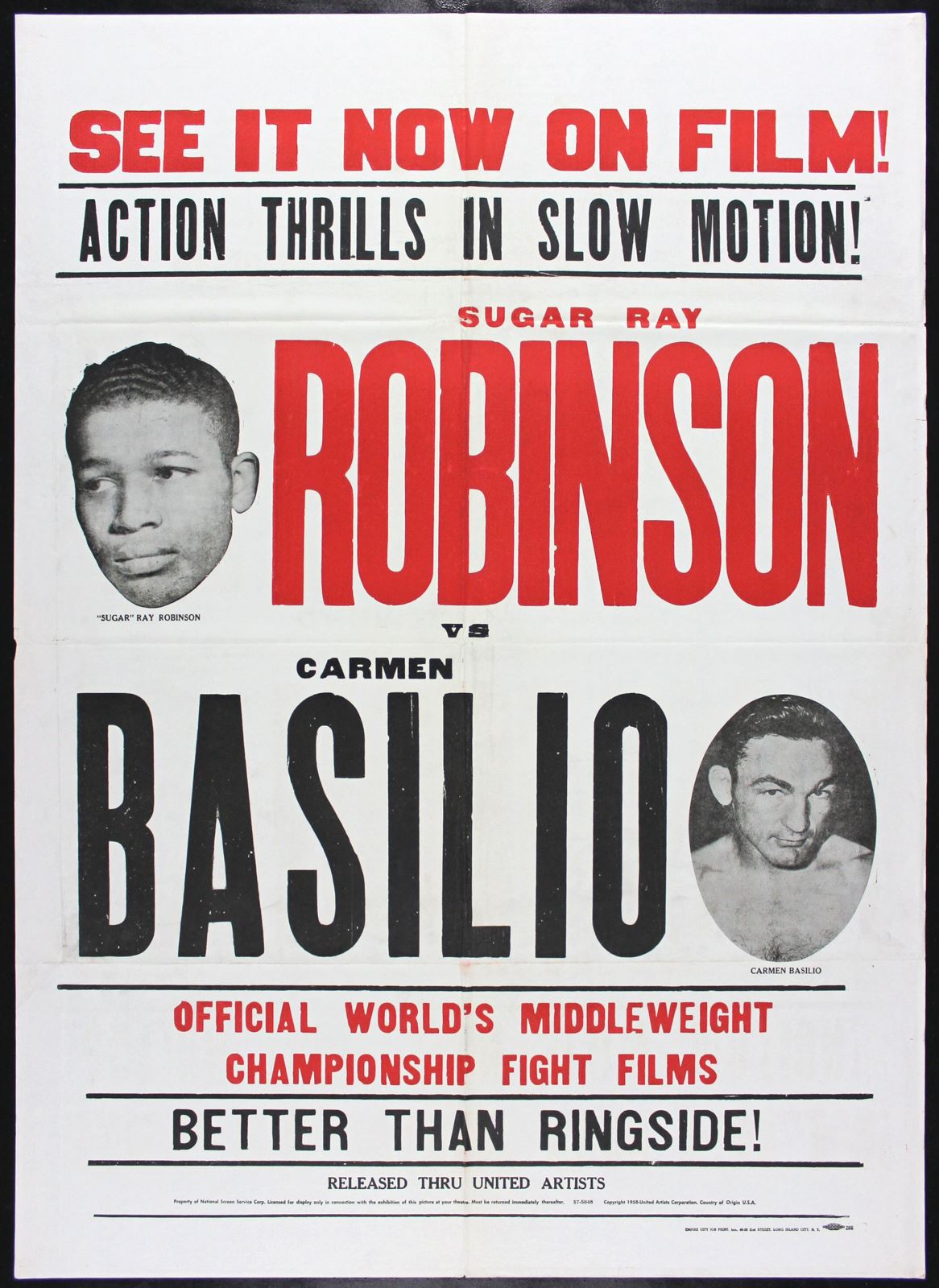 Original Sugar Ray Robinson movie poster