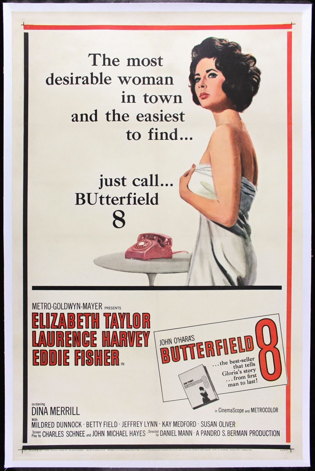 Original BUtterfield 8 movie poster