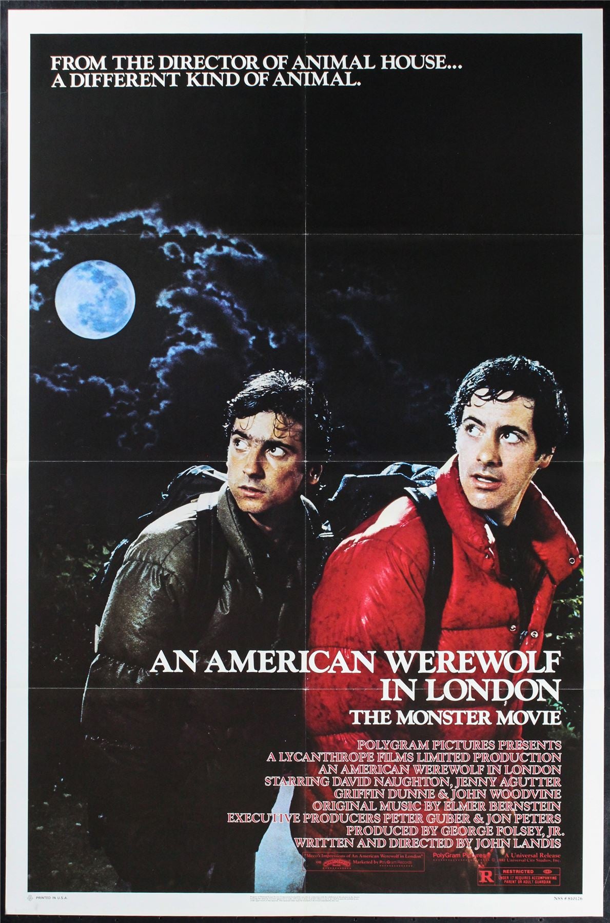 Original American Werewolf in London movie poster